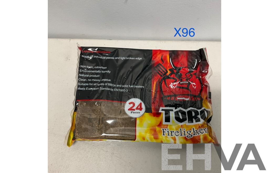 TORO Fire Lighters 24x BLOCKS - Total in 96 Packs
