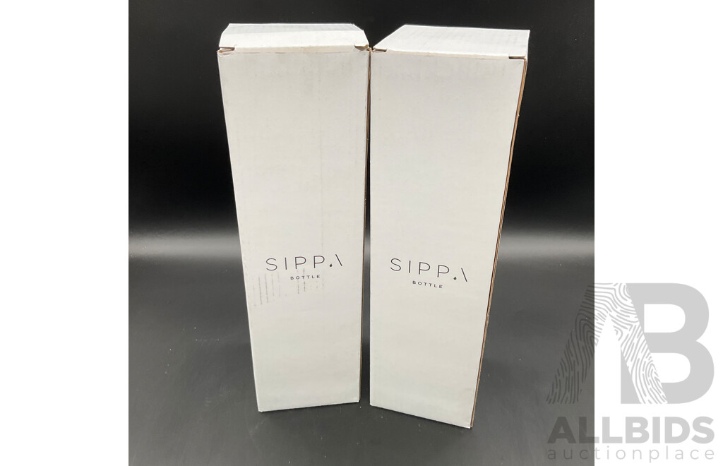Sippa Bottles ( Matt White) - Water Bottle with Storage Compartment