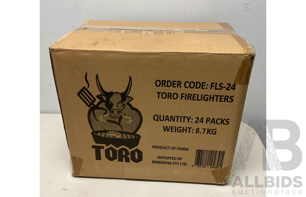 TORO Fire Lighters 24x BLOCKS - Total in 96 Packs