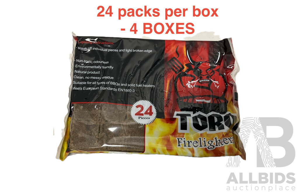 TORO Fire Lighters (24 Packs) - Lot of 4