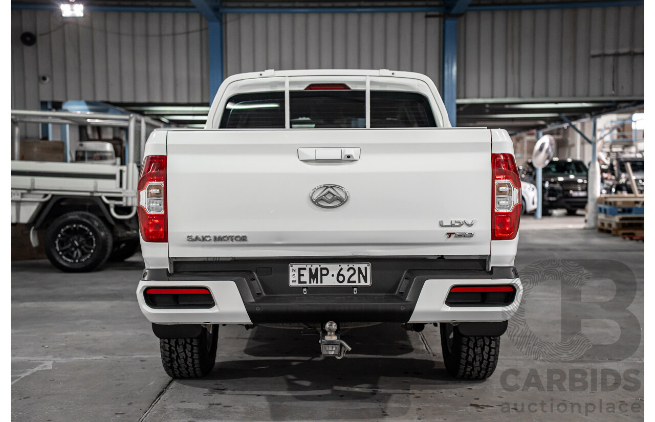 02/2021 LDV T60 Pro (4x4) SK8C Double Cab Utility Blanc White Turbo Diesel 2.8L