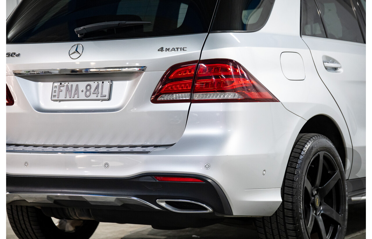 07/2016 Mercedes-Benz GLE 350d (AWD) 166 4D Wagon Iridium Silver Metallic Turbo Diesel V6 3.0L