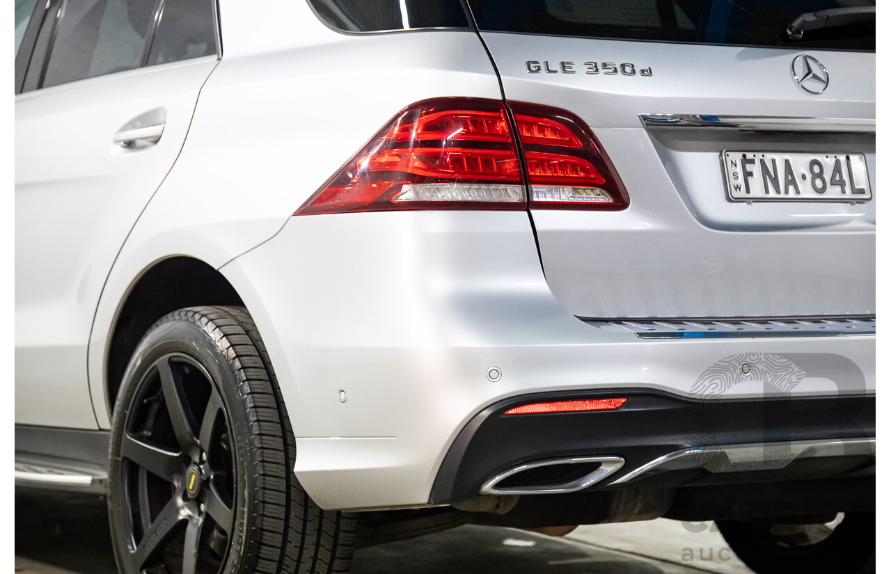 07/2016 Mercedes-Benz GLE 350d (AWD) 166 4D Wagon Iridium Silver Metallic Turbo Diesel V6 3.0L