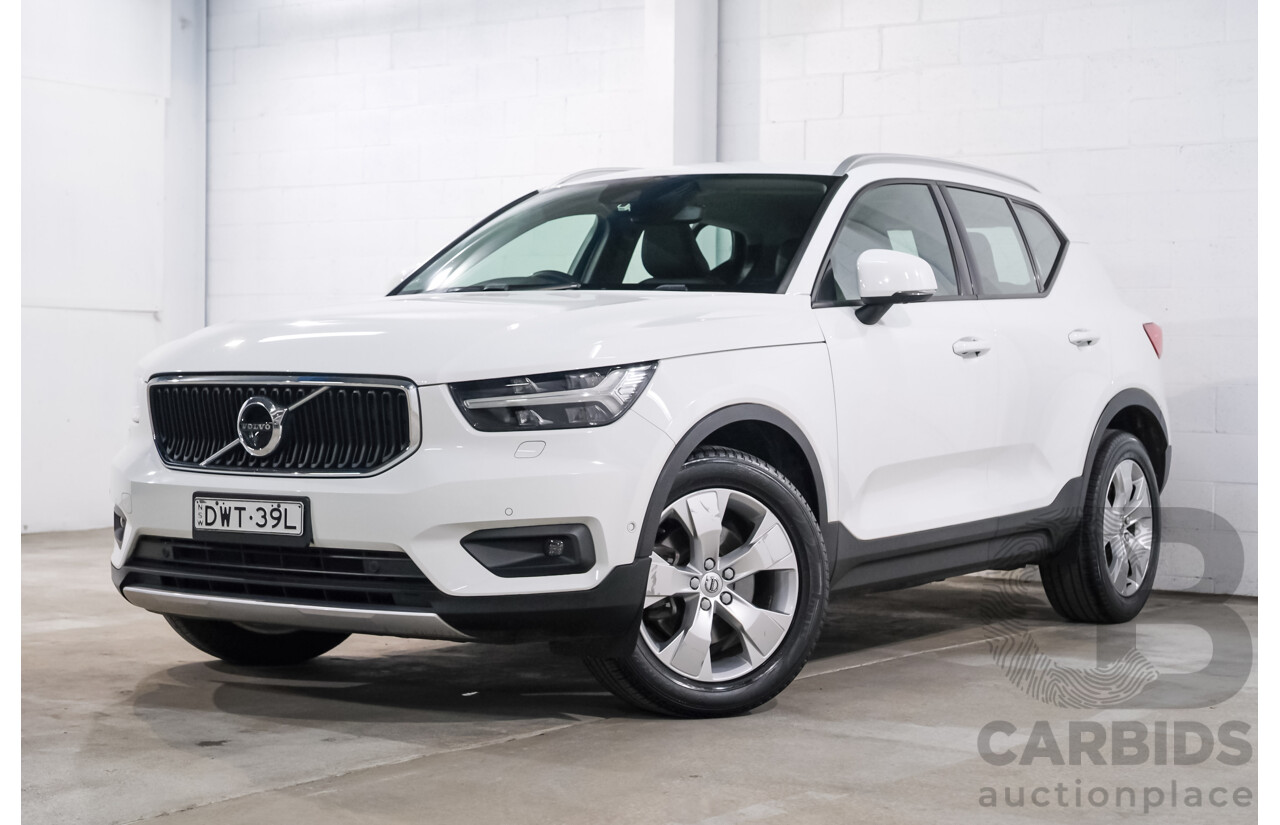 07/2018 Volvo XC40 T4 Momentum 536 MY19 4d Wagon White Turbo 2.0L