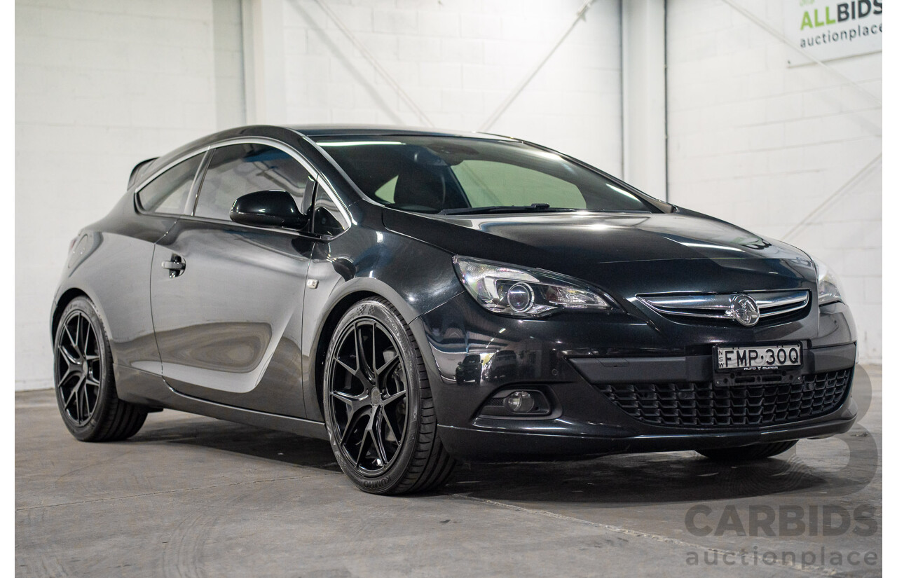 02/2016 Holden Astra GTC Sport (FWD) PJ MY16 3d Hatchback Carbon Flash Black Metallic Turbo 1.6L