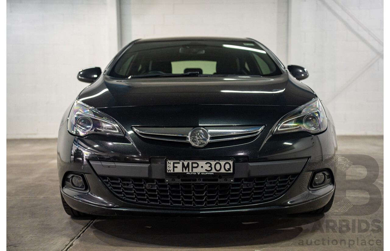 02/2016 Holden Astra GTC Sport (FWD) PJ MY16 3d Hatchback Carbon Flash Black Metallic Turbo 1.6L