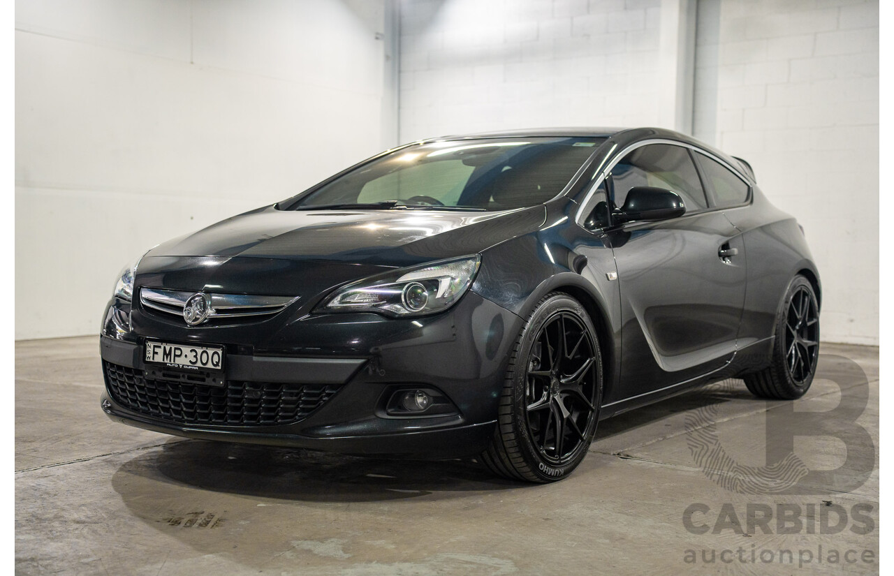 02/2016 Holden Astra GTC Sport (FWD) PJ MY16 3d Hatchback Carbon Flash Black Metallic Turbo 1.6L