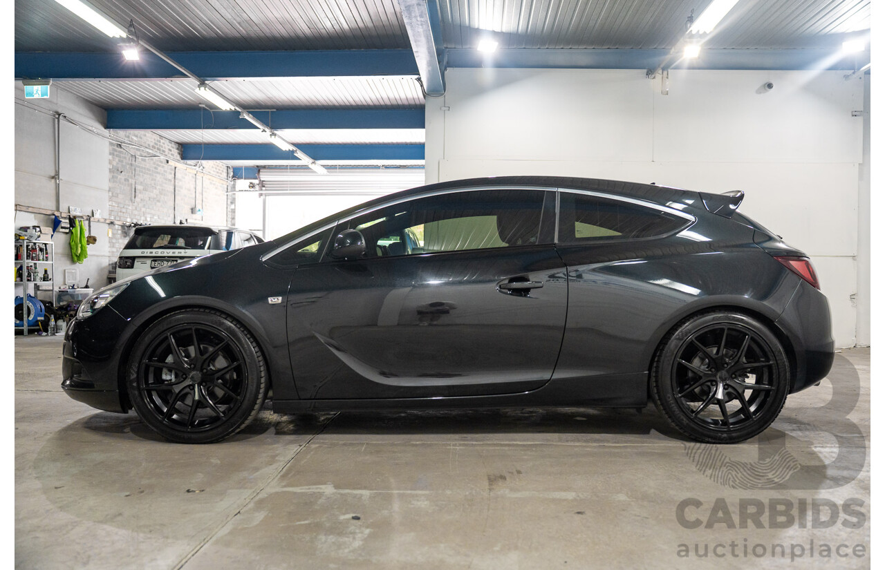 02/2016 Holden Astra GTC Sport (FWD) PJ MY16 3d Hatchback Carbon Flash Black Metallic Turbo 1.6L