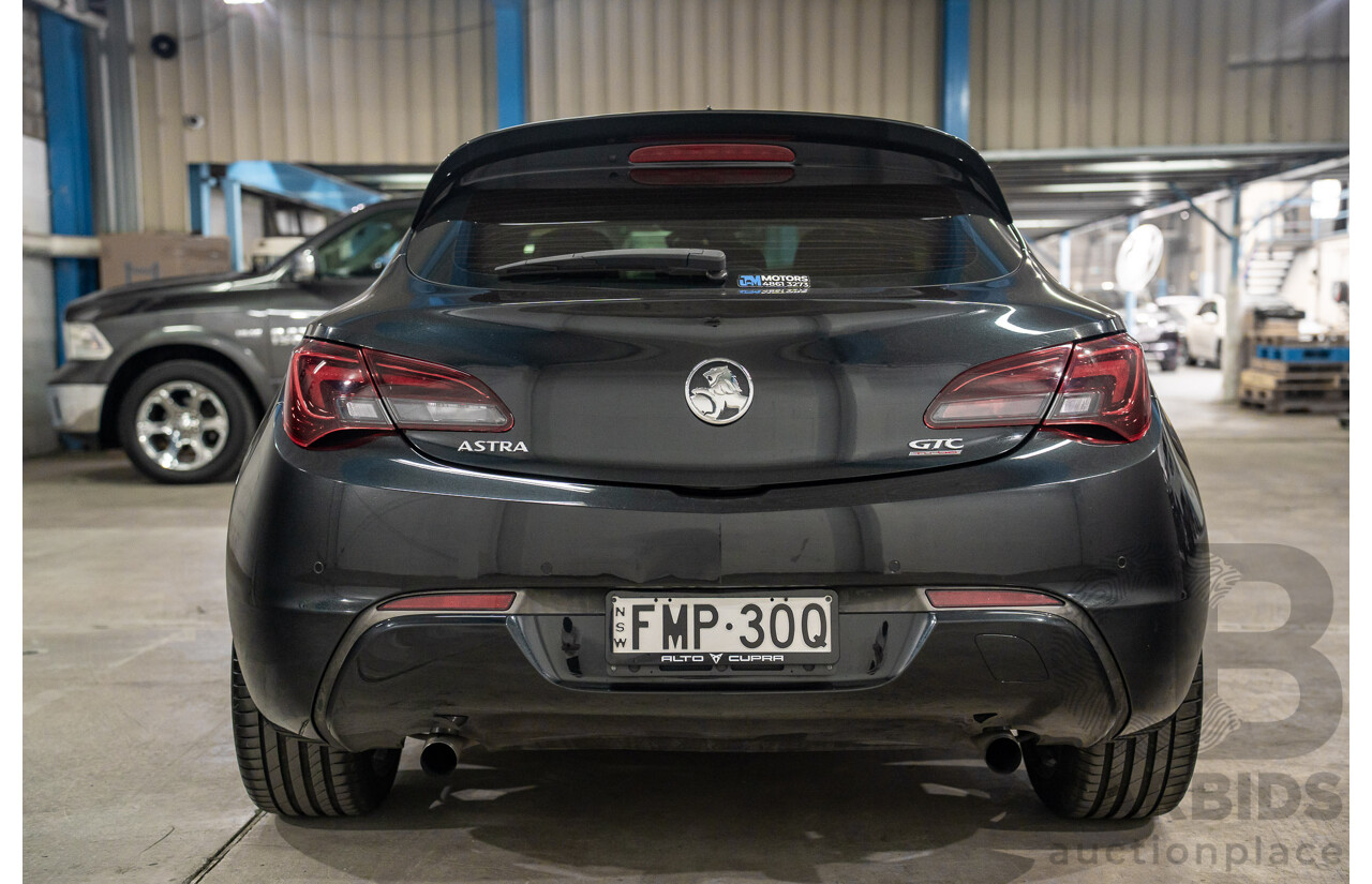 02/2016 Holden Astra GTC Sport (FWD) PJ MY16 3d Hatchback Carbon Flash Black Metallic Turbo 1.6L