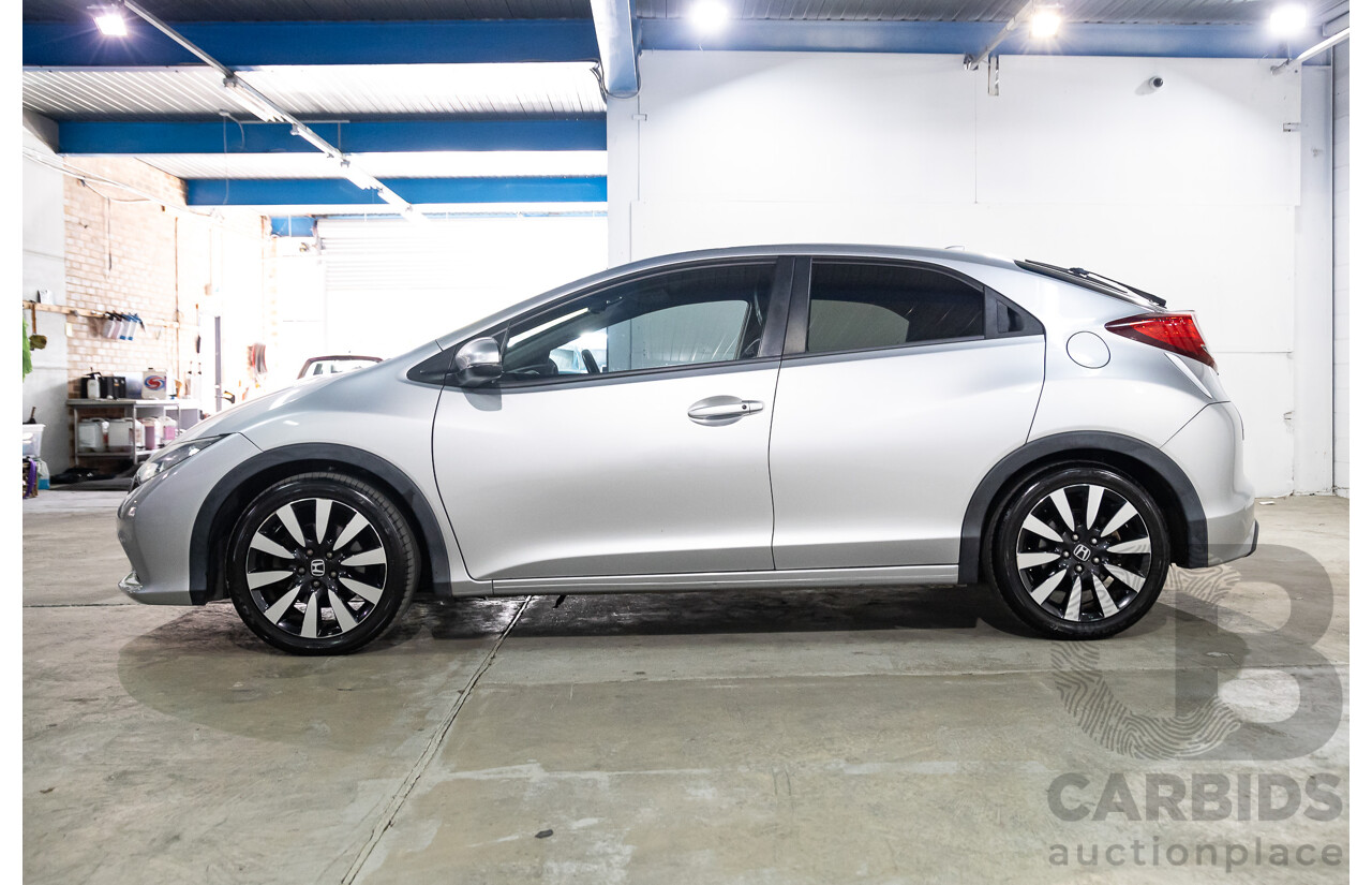 2/2014 Honda Civic Vti-S FK MY14 5d Hatchback Alabaster Silver 1.8L