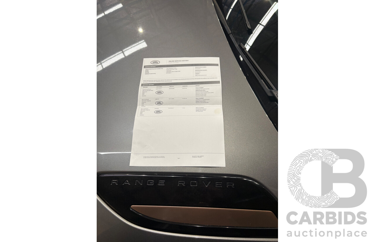 09/2017 Land Rover Range Rover Velar D300 R-Dynamic S (AWD) MY18 4d Wagon Ammonite Grey Turbo Diesel V6 3.0L