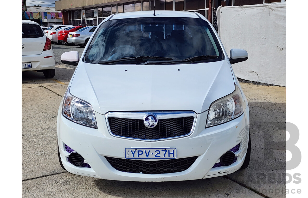 11/2011 Holden Barina  TK MY11 5d Hatchback White 1.6L