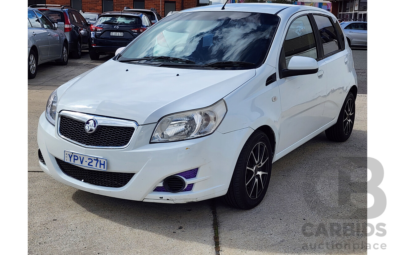 11/2011 Holden Barina  TK MY11 5d Hatchback White 1.6L