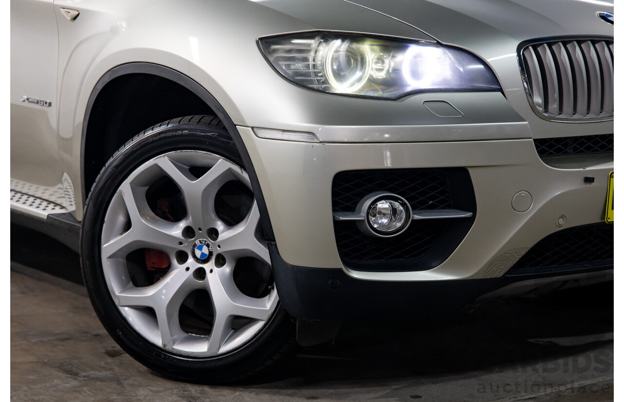 5/2009 BMW X6 X-Drive 50i E71 (AWD) 4d Coupe Mineral Silver Metallic Twin Turbo V8 4.4L