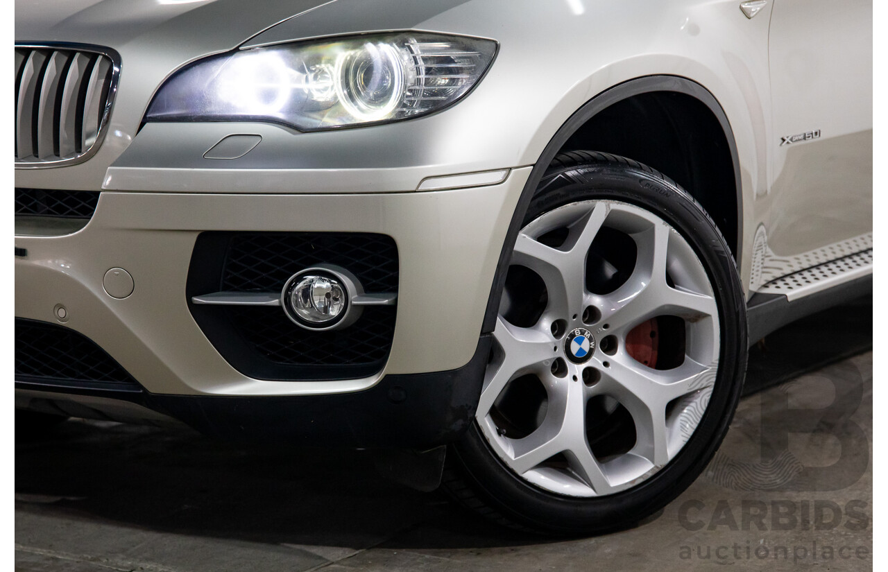 5/2009 BMW X6 X-Drive 50i E71 (AWD) 4d Coupe Mineral Silver Metallic Twin Turbo V8 4.4L