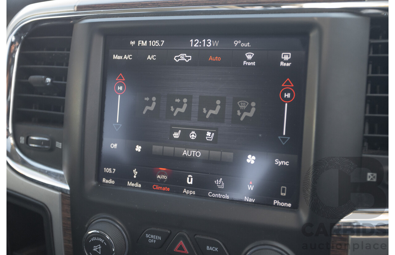 05/2019 Ram 1500 LARAMIE (4x4) FD3.2 W/RAMBOXES MY19 Crew Cab Utility Granite Crystal Metallic Grey 5.7L