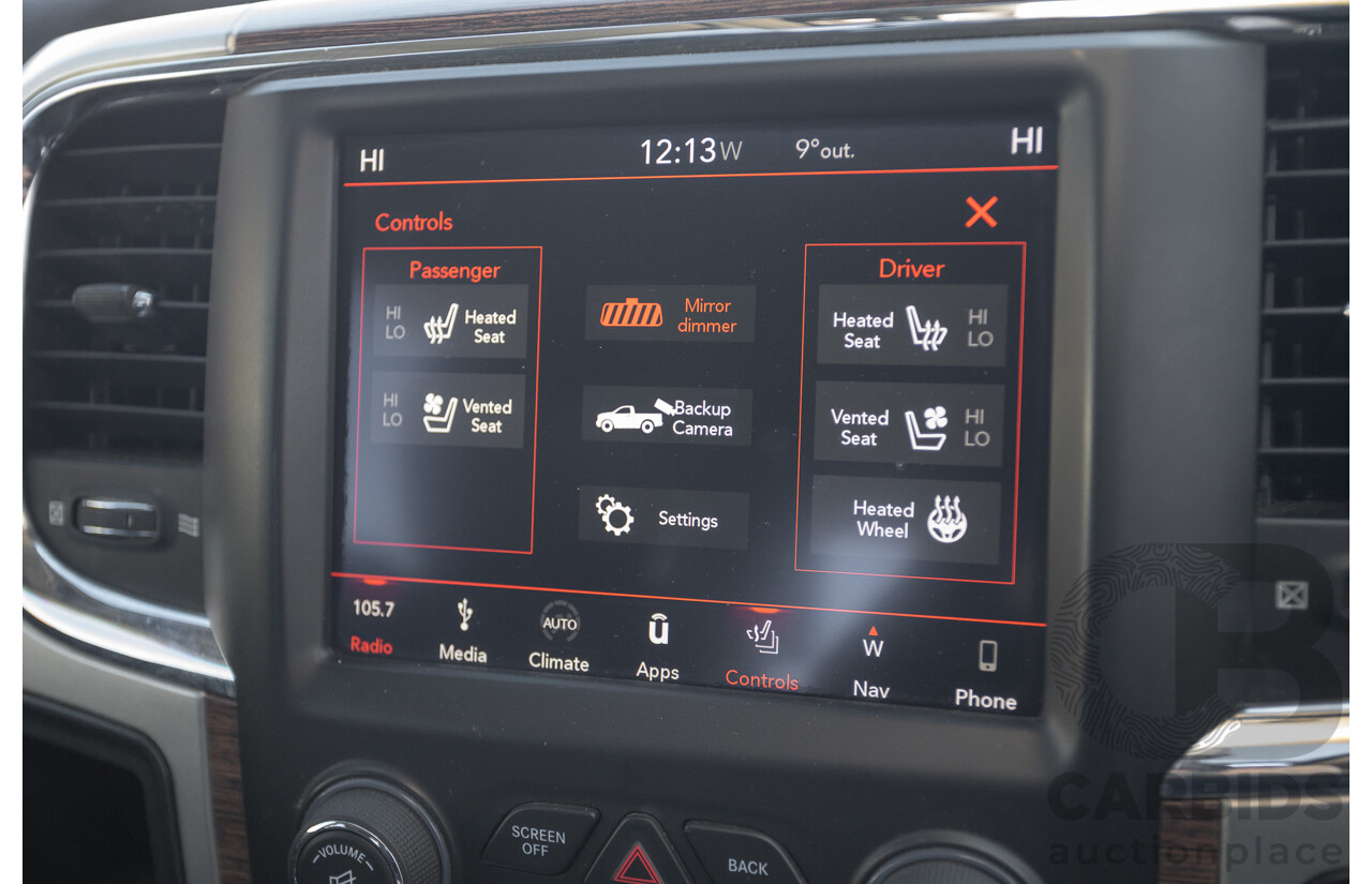 05/2019 Ram 1500 LARAMIE (4x4) FD3.2 W/RAMBOXES MY19 Crew Cab Utility Granite Crystal Metallic Grey 5.7L