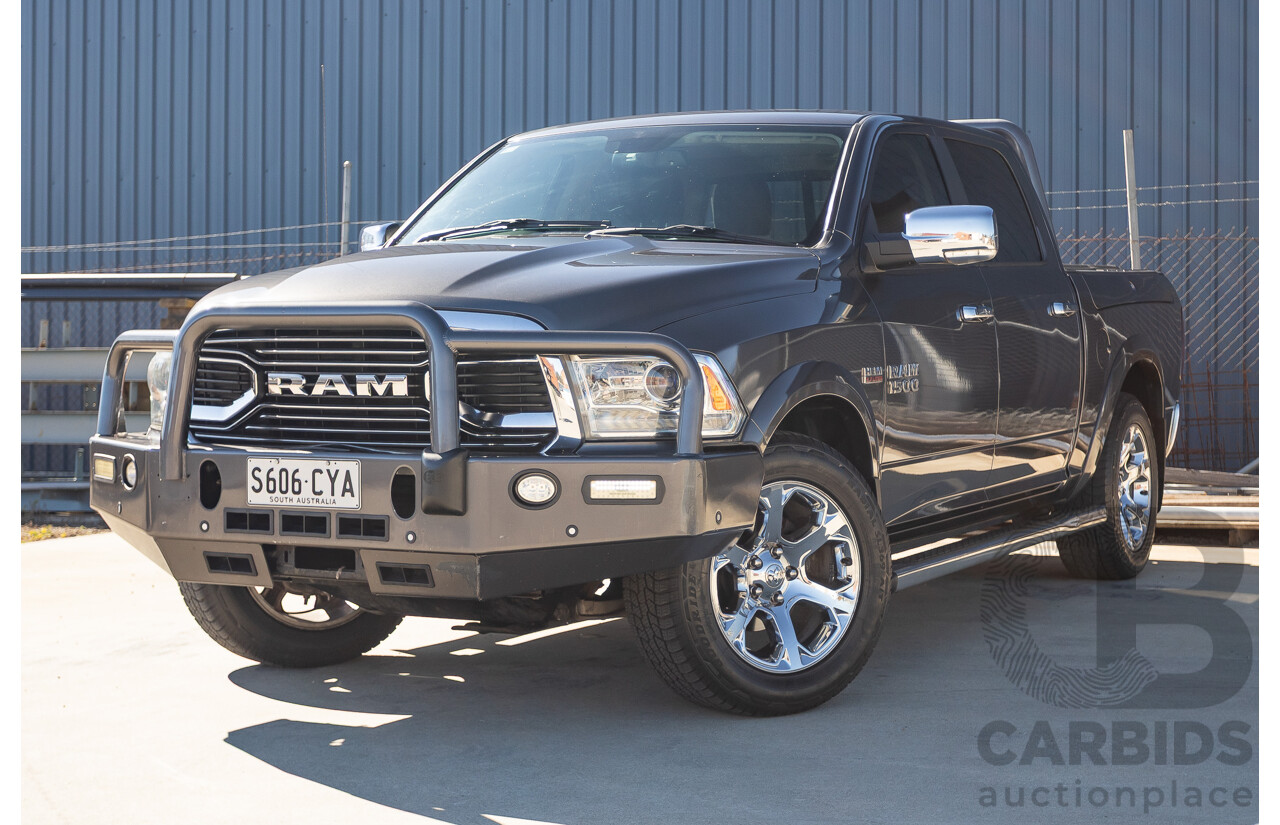 05/2019 Ram 1500 LARAMIE (4x4) FD3.2 W/RAMBOXES MY19 Crew Cab Utility Granite Crystal Metallic Grey 5.7L