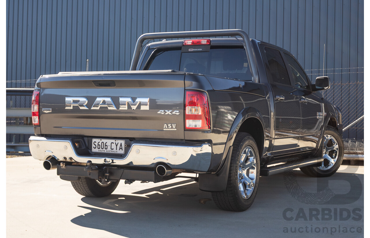 05/2019 Ram 1500 LARAMIE (4x4) FD3.2 W/RAMBOXES MY19 Crew Cab Utility Granite Crystal Metallic Grey 5.7L