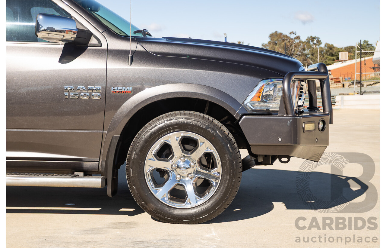 05/2019 Ram 1500 LARAMIE (4x4) FD3.2 W/RAMBOXES MY19 Crew Cab Utility Granite Crystal Metallic Grey 5.7L