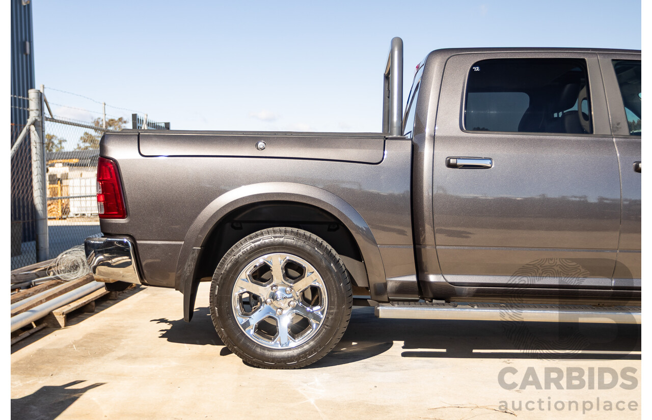 05/2019 Ram 1500 LARAMIE (4x4) FD3.2 W/RAMBOXES MY19 Crew Cab Utility Granite Crystal Metallic Grey 5.7L