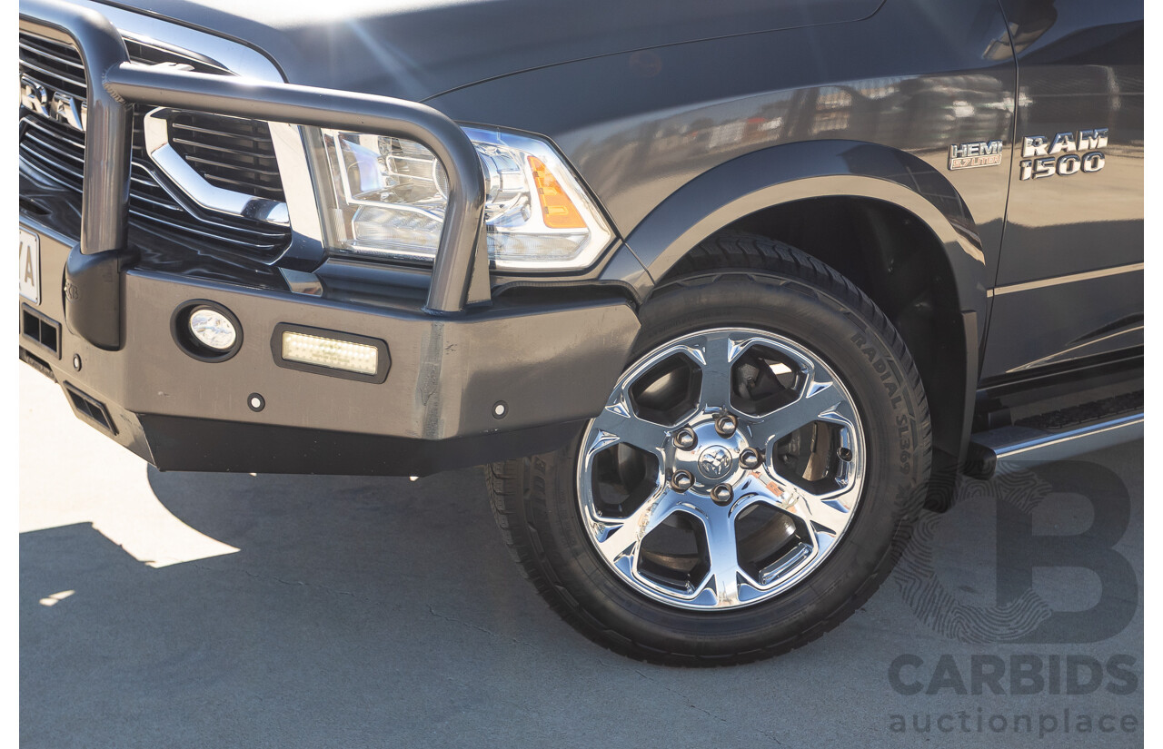 05/2019 Ram 1500 LARAMIE (4x4) FD3.2 W/RAMBOXES MY19 Crew Cab Utility Granite Crystal Metallic Grey 5.7L