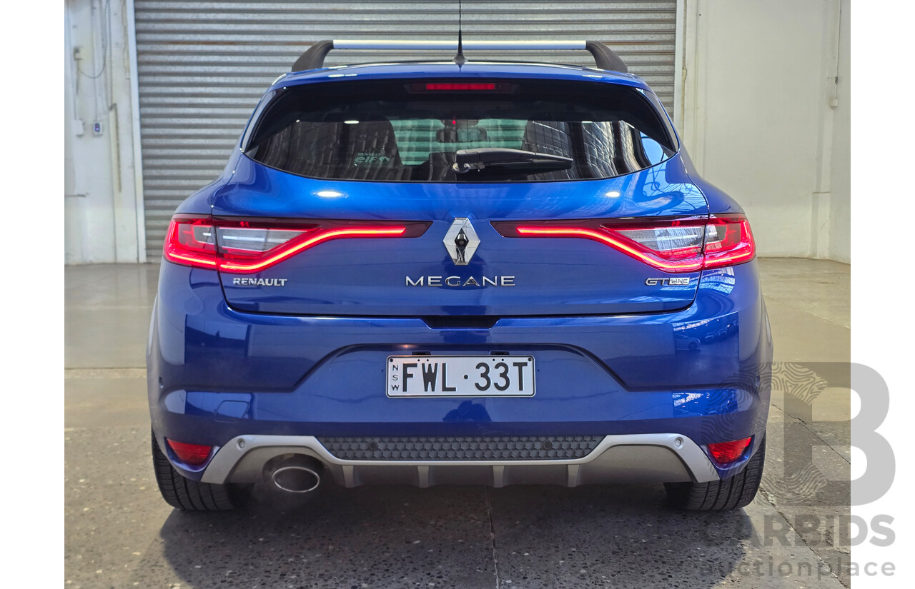 9/2017 Renault Megane GT-Line BFB MY17 5d Hatchback Iron Blue Turbo 1.2L