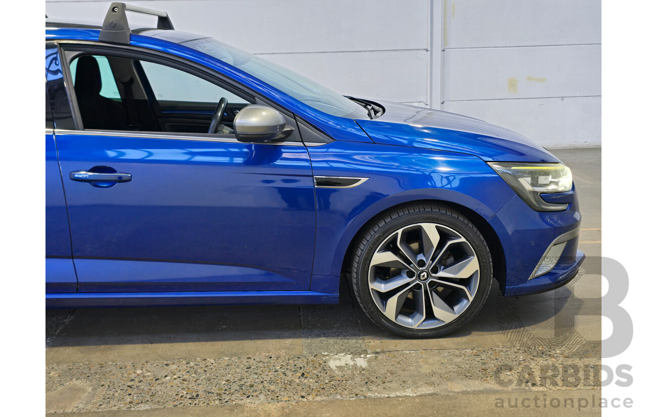 9/2017 Renault Megane GT-Line BFB MY17 5d Hatchback Iron Blue Turbo 1.2L