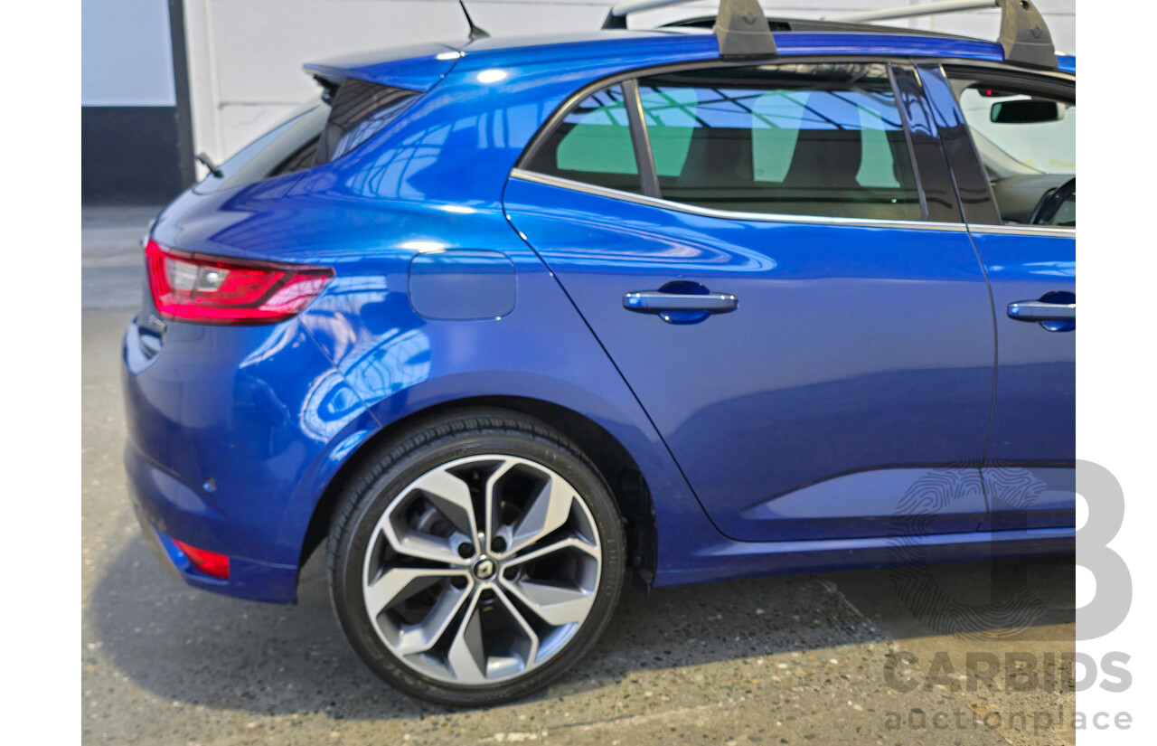9/2017 Renault Megane GT-Line BFB MY17 5d Hatchback Iron Blue Turbo 1.2L