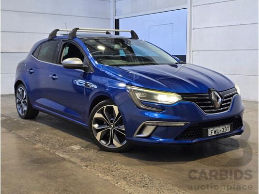 9/2017 Renault Megane GT-Line BFB MY17 5d Hatchback Iron Blue Turbo 1.2L