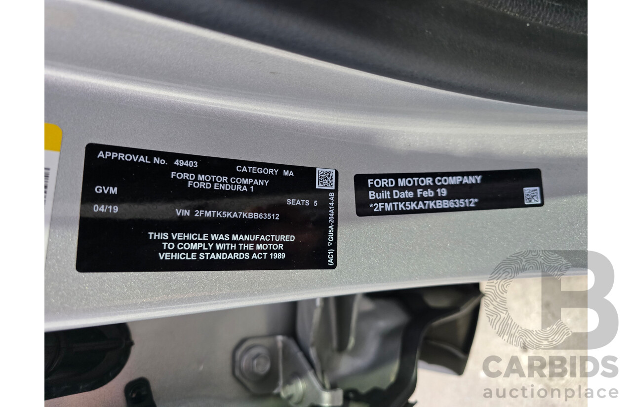 04/2019 Ford Endura Titanium (AWD) CA MY19 4d Wagon Ingot Silver Metallic Turbo Diesel 2.0L
