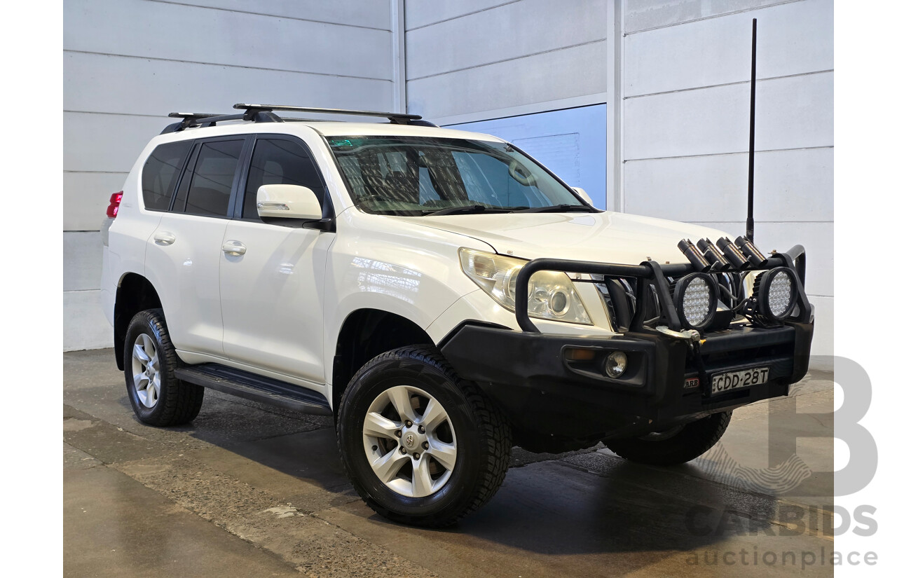 11/2011 Toyota Landcruiser Prado GXL (4x4) KDJ150R Upgrade 4d Wagon Glacier White Turbo Diesel 3.0L