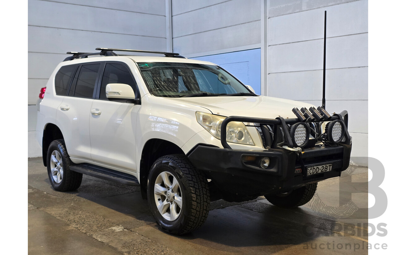 11/2011 Toyota Landcruiser Prado GXL (4x4) KDJ150R Upgrade 4d Wagon Glacier White Turbo Diesel 3.0L