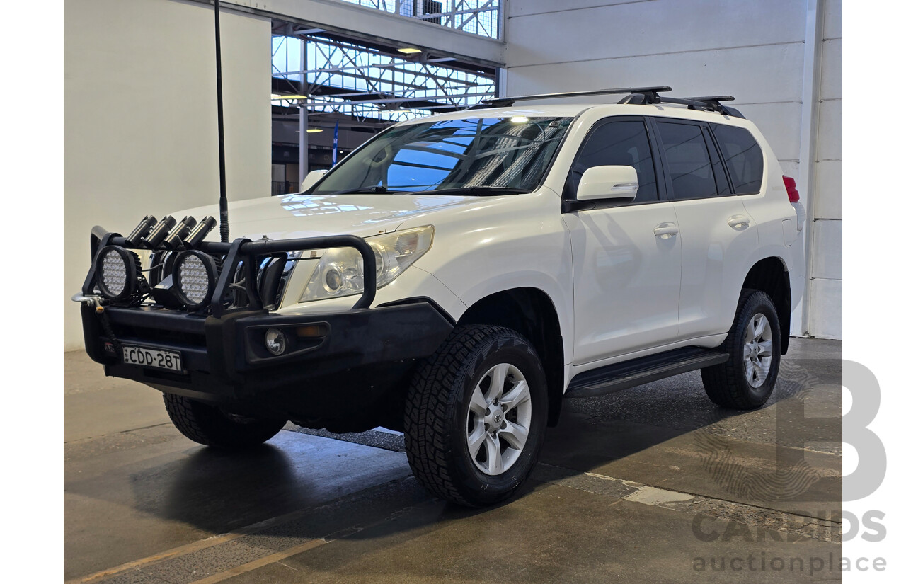 11/2011 Toyota Landcruiser Prado GXL (4x4) KDJ150R Upgrade 4d Wagon Glacier White Turbo Diesel 3.0L