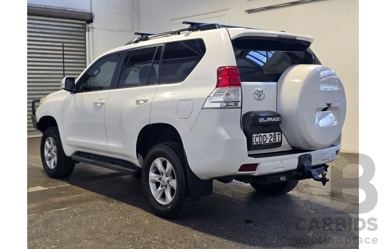 11/2011 Toyota Landcruiser Prado GXL (4x4) KDJ150R Upgrade 4d Wagon Glacier White Turbo Diesel 3.0L