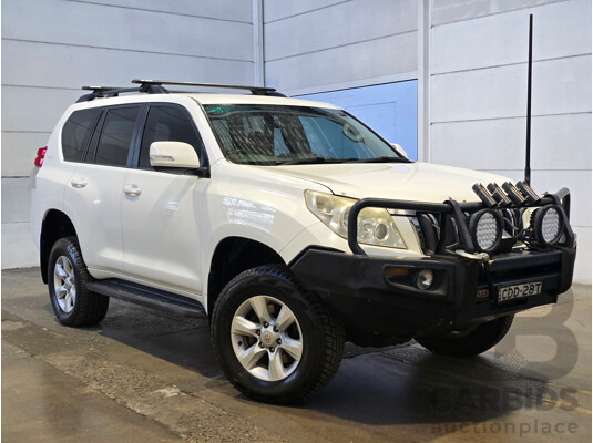 11/2011 Toyota Landcruiser Prado GXL (4x4) KDJ150R Upgrade 4d Wagon Glacier White Turbo Diesel 3.0L