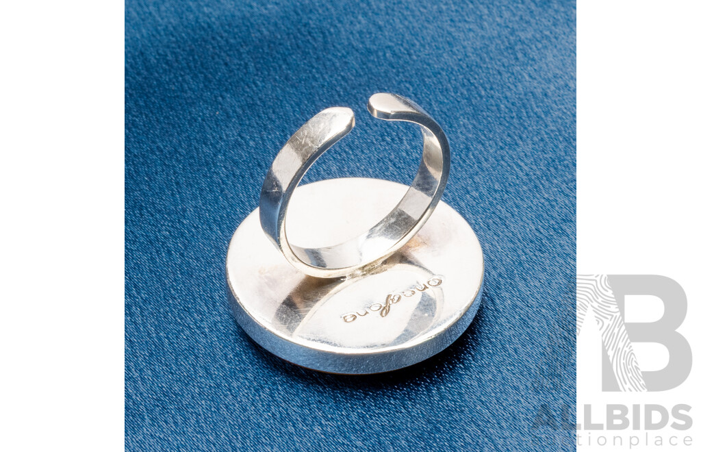 925 Sterling Silver 'One of One' Floral Ring - Size O.5