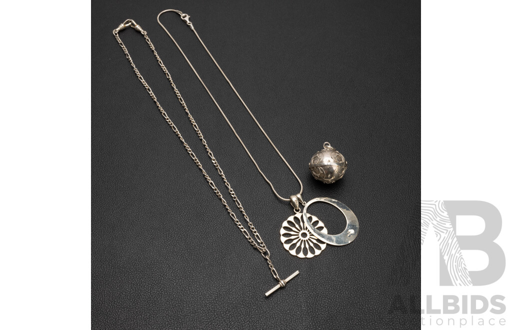 925 Sterling Necklaces & Pendants - 31.59gms