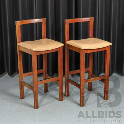 Pair of T.H Brown Bar Stools