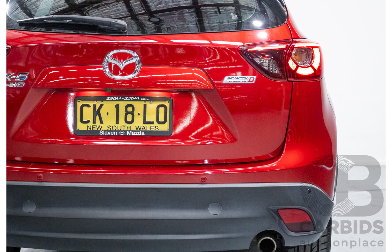 01/2015 Mazda CX-5 GT (AWD) MY15 4D Wagon Soul Red Turbo Diesel 2.2L