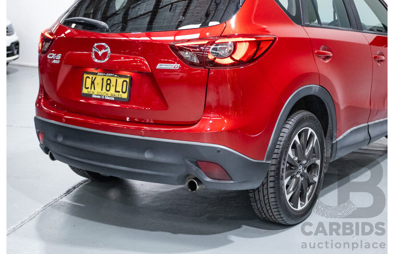 01/2015 Mazda CX-5 GT (AWD) MY15 4D Wagon Soul Red Turbo Diesel 2.2L