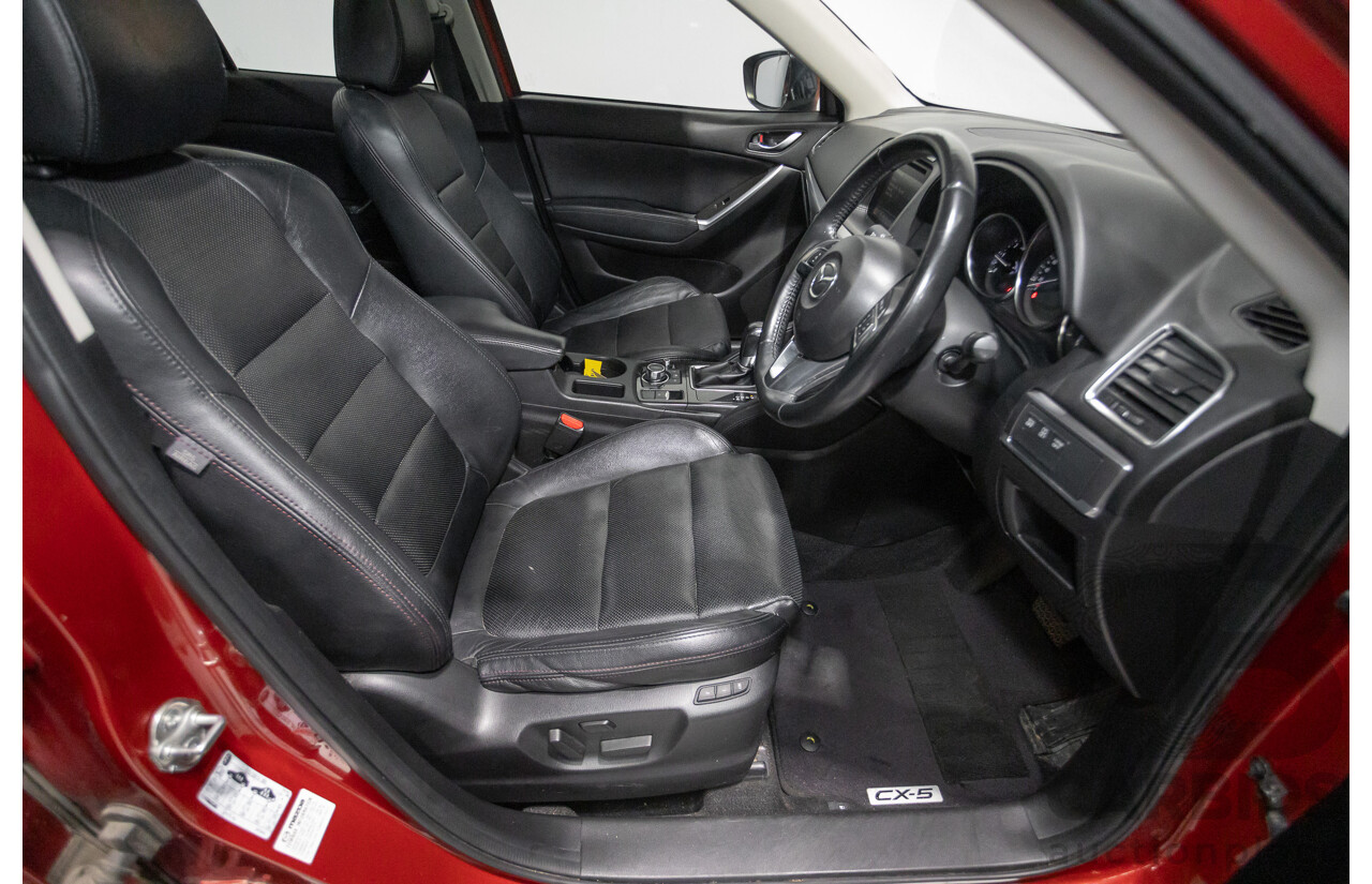 01/2015 Mazda CX-5 GT (AWD) MY15 4D Wagon Soul Red Turbo Diesel 2.2L