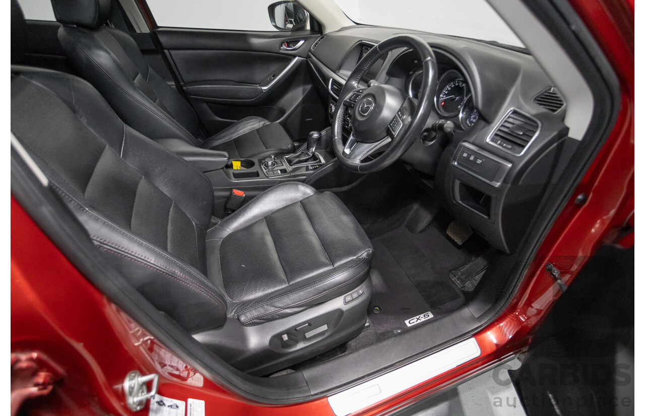 01/2015 Mazda CX-5 GT (AWD) MY15 4D Wagon Soul Red Turbo Diesel 2.2L