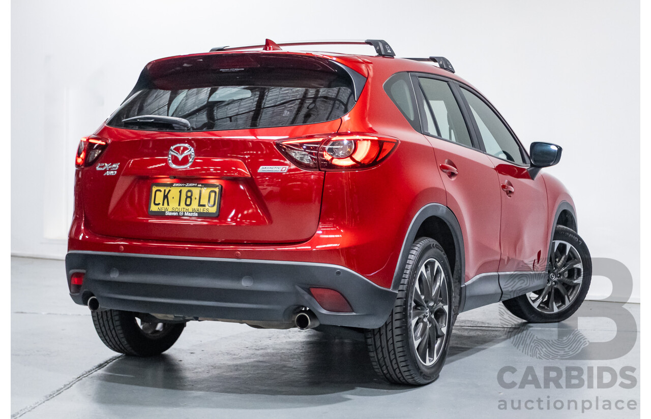 01/2015 Mazda CX-5 GT (AWD) MY15 4D Wagon Soul Red Turbo Diesel 2.2L