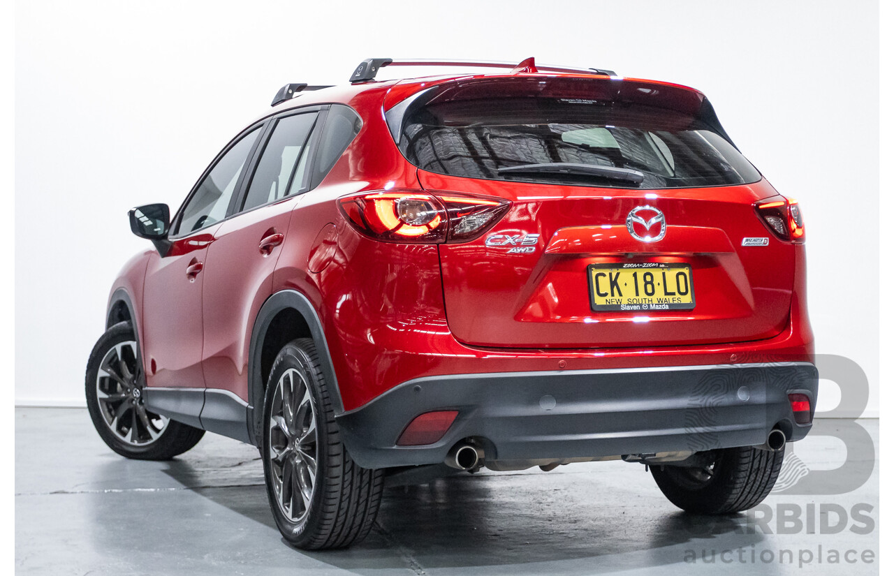 01/2015 Mazda CX-5 GT (AWD) MY15 4D Wagon Soul Red Turbo Diesel 2.2L