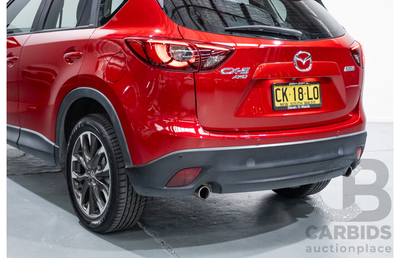 01/2015 Mazda CX-5 GT (AWD) MY15 4D Wagon Soul Red Turbo Diesel 2.2L
