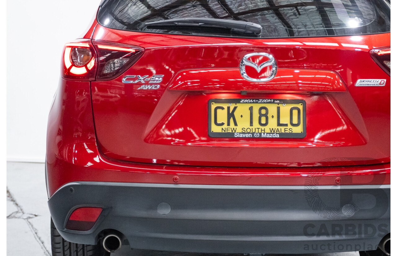 01/2015 Mazda CX-5 GT (AWD) MY15 4D Wagon Soul Red Turbo Diesel 2.2L