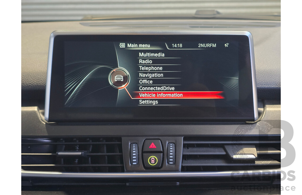 2/2015 BMW 225i Active Tourer Sport Line F45 4d Wagon Atlantic Grey Metallic Turbo 2.0L