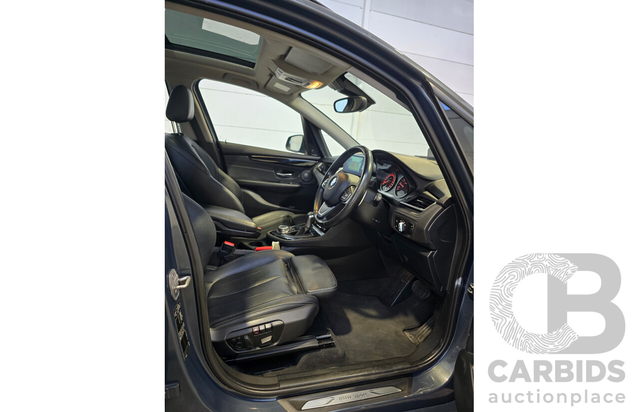 2/2015 BMW 225i Active Tourer Sport Line F45 4d Wagon Atlantic Grey Metallic Turbo 2.0L