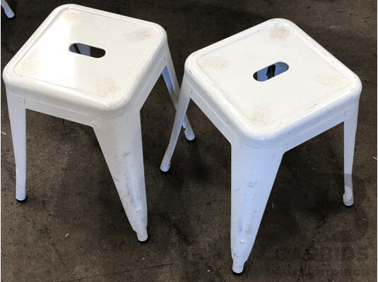 1659636 · Two Outdoor Cafe Tables and Eight Stools
